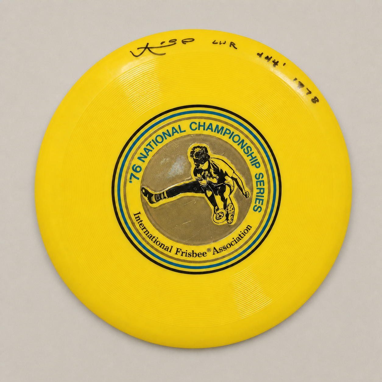 1976 National Championship Series Frisbee associated with John Kirkland